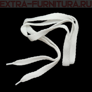 Шнурки плоские 120см, шир.15мм,  цв.белый