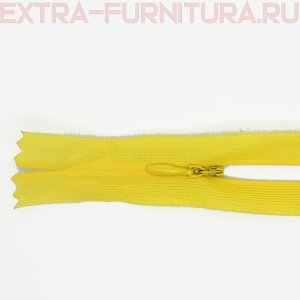 Молния потайная  № 3, 20 см, цв. 110 желтый п/э пл.9,3 гр/м