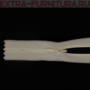 Молния потайная № 3, 50 см, цв. 103 молочный п/э пл.9,3 гр/м