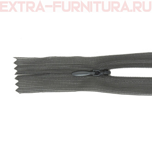 Молния потайная № 3, 50 см, цв. S392 серый п/э пл.9,3 гр/м