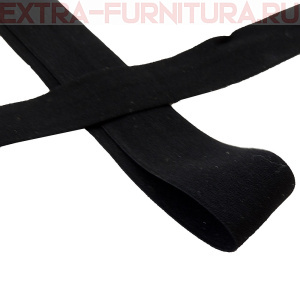 Резинка окантовочная 20мм цв. черный, матовая ROM.20322 уп. 50м