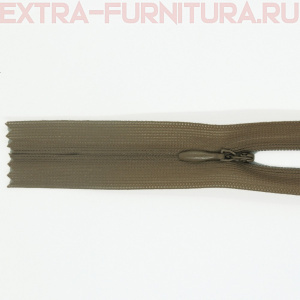 Молния потайная № 3, 50 см, цв. 297 серо-оливковый п/э пл.9,3 гр/м