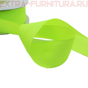 Лента репсовая IDEAL шир. 38мм цв.544 флуоресцентный салатовый, уп.27,42м *