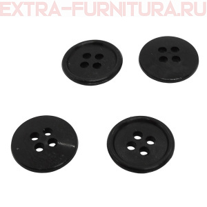 Пуговицы 17/4 термохимостойкие цв.черный, уп.1000шт