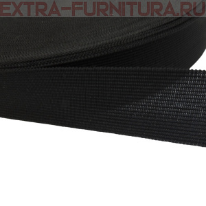 Лента окантовочная 35 ± 2 мм цв. черный уп.100м (пл.7,9г/м)