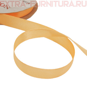 Лента атласная 12 мм цв. 072 персик рул. 27,42м