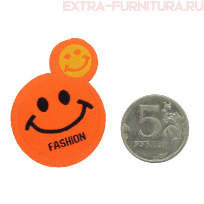 Нашивка Смайл цв.оранжевый-желтый