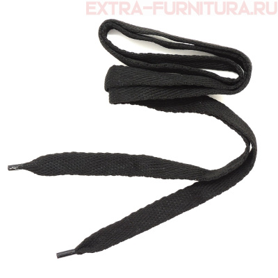 Шнурки плоские 120см, шир.15мм,  цв.черный