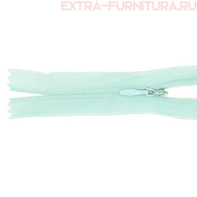 Молния потайная № 3, 50 см, цв. 182 светло-голубой п/э пл.9,3 гр/м