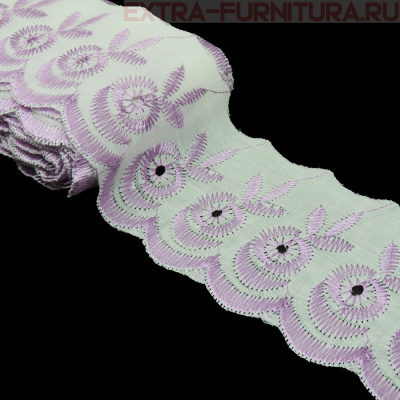 Шитье арт.ТСВ-20S4 "роза" шир.5см, цв. бледно-сиреневый 164, уп. 13,71м