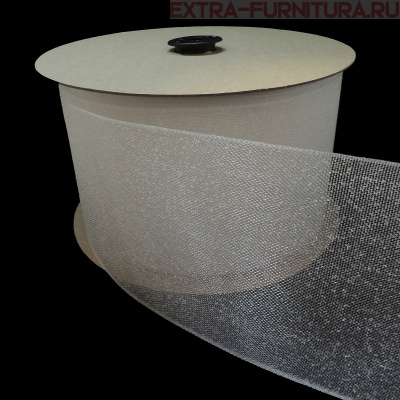 Лента люверсная шир.100мм арт.1001 термоклеевая органза для штор, уп.50м*18уп.