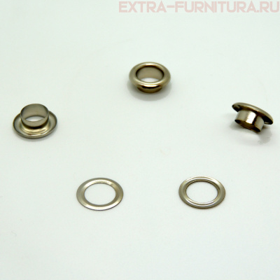 Люверсы 8 мм, (13,3*7,2 mm, h=4,9 mm.), никель (уп.2000шт) А