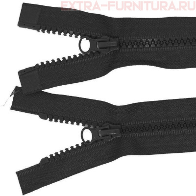 Молния Трактор Т5 2 замка 80см, цв. 322 черный, LOGO