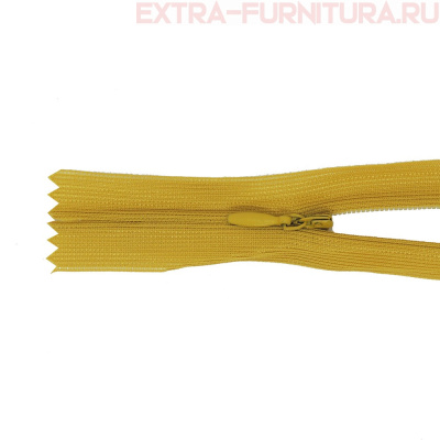 Молния потайная № 3, 50 см, цв. 122 горчица п/э пл.9,3 гр/м
