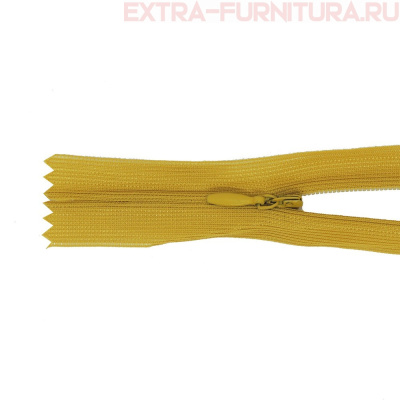 Молния потайная  № 3, 20 см, цв. 122 горчичный п/э пл.9,3 гр/м