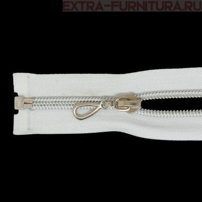 Молния спираль декор Т7 50см цв.белый/серебро