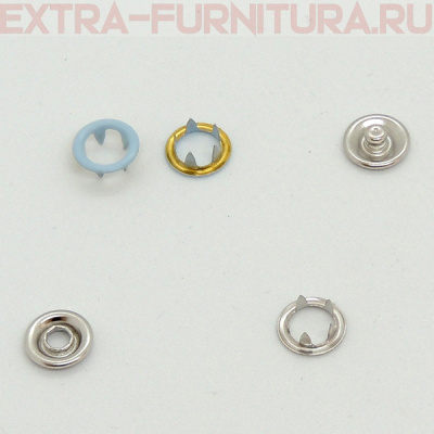 Кнопка рубашечная 9,5мм кольцо, цв.185 голубой матовый (уп.1440шт) Buttoni