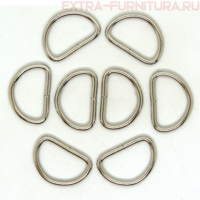 Полукольцо 25 мм (d=2,5 мм), цв. никель, уп.500шт А